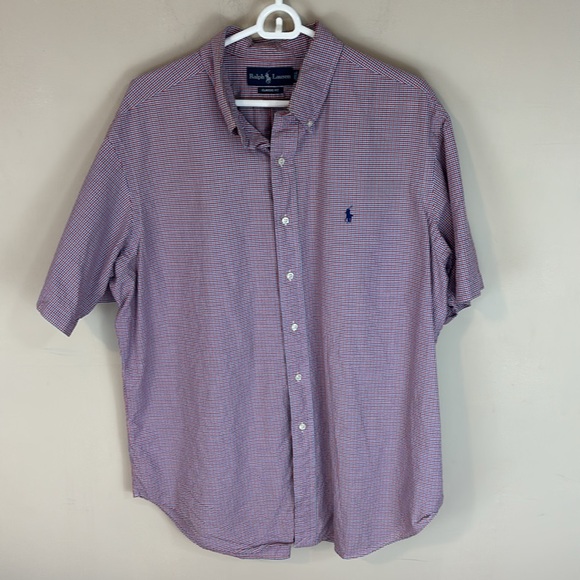Ralph Lauren Other - Ralph Lauren Cotton Plaid Button down Short Sleeve Shirt Size XL